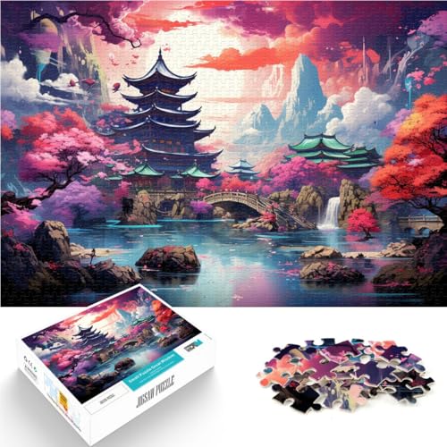 Puzzle für Erwachsene mit 1000 Teilen asiatische Landschaft Denkspiel Familienspiel Stressabbau schwierige Herausforderung für Kinder ab 14 Jahren 50x75cm von BBVNFLIR