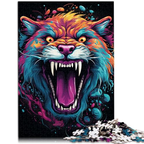Puzzle für Erwachsene mit 1000 Teilen buntes Tier Denkspiel für 14-Jährige ganze Familie 26x38cm von BBVNFLIR