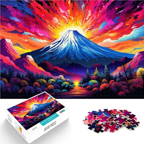 Puzzle für Erwachsene mit 1000 Teilen farbenfrohes Puzzle-Kunstwerk mit dem Berg Fuji in Japan mit passendem Poster und Quizblatt für Kinder ab 14 Jahren 50x75cm Puzzle für Erwachsene mit 1000 Teilen farbenfrohes Puzzle-Kunstwerk mit dem Berg Fuji in Japan mit passendem Poster und Quizblatt für Kinder ab 14 Jahren 50x75cm von BBVNFLIR
