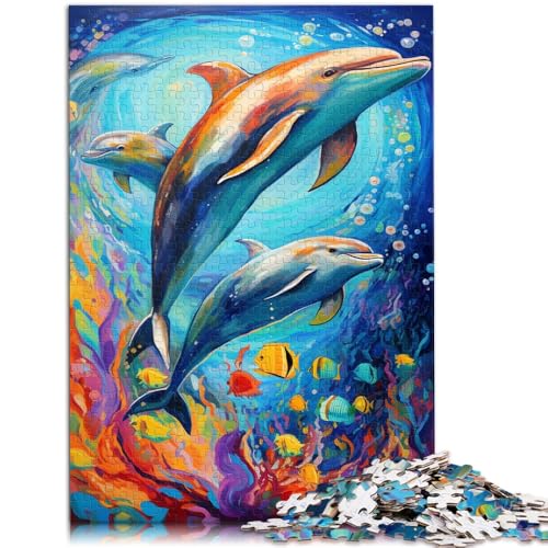 Puzzle für Erwachsene mit 1000 Teilen farbige Delfine Denkspiel für 14-Jährige ganze Familie 26x38cm Puzzle für Erwachsene mit 1000 Teilen farbige Delfine Denkspiel für 14-Jährige ganze Familie 26x38cm von BBVNFLIR