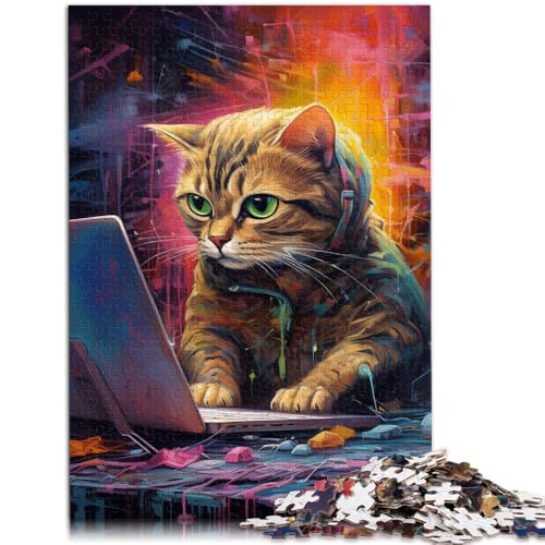 Puzzle für Erwachsene mit 1000 Teilen futuristische Katze Denkspiel Wanddekoration einzigartige Geburtstags Kinder ab 14 Jahren 26x38cm Puzzle für Erwachsene mit 1000 Teilen futuristische Katze Denkspiel Wanddekoration einzigartige Geburtstags Kinder ab 14 Jahren 26x38cm von BBVNFLIR