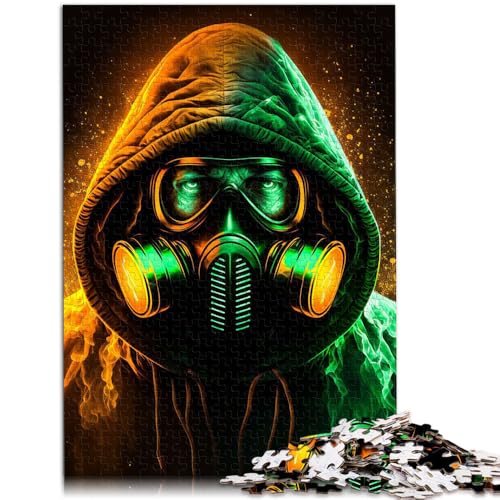 Puzzle für Erwachsene mit 1000 Teilen maskiertes Spielzeug Denkspiel mit vollständig ineinander greifenden zufällig geformten Teilen für Teenager ab 14 Jahren 50x75cm von BBVNFLIR