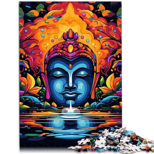 Puzzle für Erwachsene mit 1000 Teilen psychedelisches Buddha-Spielzeug Lernspiele stressabbauendes Kunstwerk Geschenk für Teenager ab 14 Jahren 26x38cm von BBVNFLIR