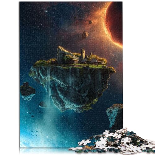 Puzzle für Erwachsene mit 1000 Teilen schwimmendes Inselspielzeug Denkspiel mit passendem Poster und Quizblatt für Teenager ab 14 Jahren 26x38cm von BBVNFLIR
