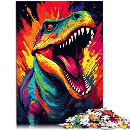 Puzzle für Erwachsene mit 1000 Teilen wütender Dinosaurier Denkspiel für Kinder ab 14 Jahren ganze Familie 26x38cm von BBVNFLIR