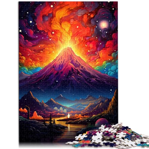Puzzle für Erwachsene mit 1000 Teilen zum Thema Vulkanausbruch Das Denkspiel eignet ganze Familie und für Teenager ab 14 Jahren 50x75cm von BBVNFLIR