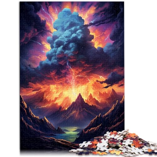 Puzzle für Erwachsene mit 1000 Teilen zum Thema Vulkanausbrüche ganze Familie für Teenager ab 14 Jahren 26x38cm von BBVNFLIR