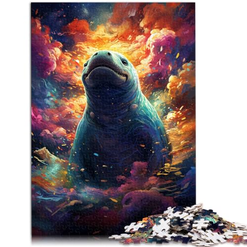 Puzzle für Erwachsene mit 1000 Teilen: Galaktische Seekuh Anspruchsvolles Spiel ganze Familie für Teenager ab 14 Jahren 26x38cm von BBVNFLIR