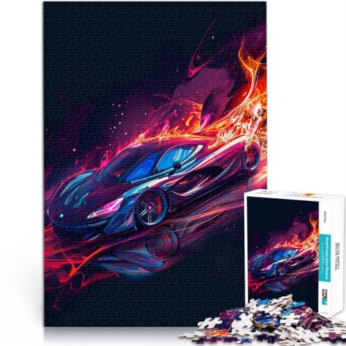 Puzzle für Erwachsene und Kinder. Wolf, farbenfrohes Puzzle für Erwachsene, 1000 Teile, 50 x 75 cm, Holzpuzzle für Erwachsene und Kinder ab 14 Jahren, tolles von BBVNFLIR