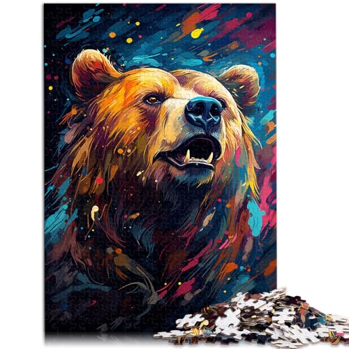 1000-teiliges Puzzle für Erwachsene Malbär Spielzeug Lernspiele Stressabbau geeignet für Teenager ab 14 Jahren 50x75cm von BBVNFLIR