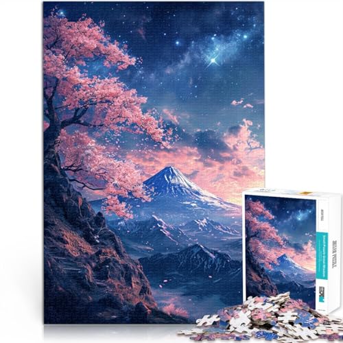 Puzzle für Erwachsene 1000 Teile blühender japanischer Sakura-Baum pädagogisches Spielzeug zum Stressabbau Puzzle für Teenager ab 14 Jahren 50x75cm von BBVNFLIR