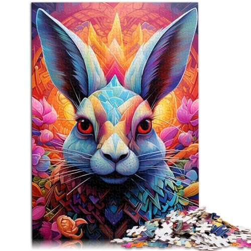 Puzzle 1000 Teile für Erwachsene Art Rabbits Puzzle Hands-on-Spiel Familienspiel Stressabbau Schwierige Herausforderung 50x75cm von BBVNFLIR