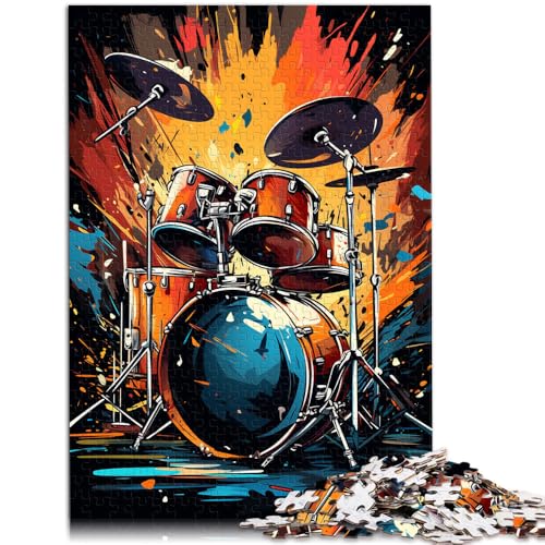 Puzzle mit 1000 Teilen für Erwachsene Schlagzeug Denkspiel jedes Teil ist einzigartig – anspruchsvolles Familienspiel für Teenager ab 14 Jahren 50x75cm von BBVNFLIR