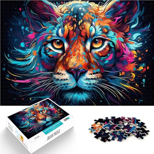 Puzzle mit 1000 Teilen Erwachsene Gepard Denkspiel jedes Teil ist einzigartig – anspruchsvolles unterhaltsames Familienspiel geeignet Jugendliche ab 14 Jahren 26x38cm von BBVNFLIR