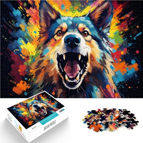 Puzzle mit 1000 Teilen Erwachsene Kunst Deutscher Schäferhunde Denkspiel Stressabbau Urlaub zu Hause Zeit totschlagen Geeignet Kinder und Jugendliche ab 14 Jahren 50x75cm von BBVNFLIR