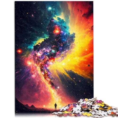 Puzzle mit 1000 Teilen für Erwachsene „Colors of Space“ Denkspiel mit passendem Poster und Quizblatt Geeignet für Jugendliche ab 14 Jahren 50x75cm von BBVNFLIR