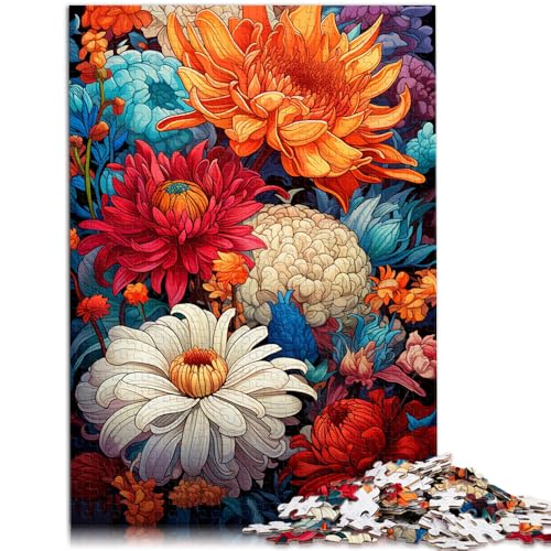 Puzzle mit 1000 Teilen für Erwachsene Blumenmeer entspannendes intellektuelles Lernspielzeug Heimkunstdekor für Teenager ab 14 Jahren 50x75cm von BBVNFLIR