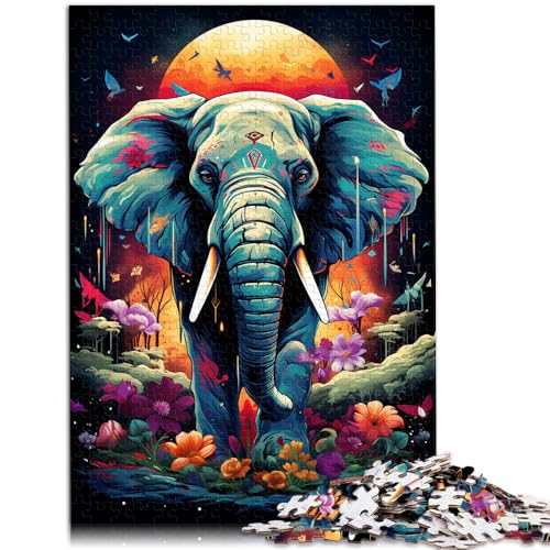 Puzzle mit 1000 Teilen für Erwachsene Elefanten Denkspiel jedes Teil ist einzigartig – anspruchsvolles Familienspiel für Teenager ab 14 Jahren 50x75cm von BBVNFLIR