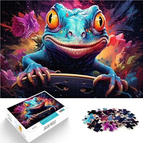 Puzzle mit 1000 Teilen für Erwachsene Frosch-Cartoon-Puzzle mit vollständig ineinander greifenden zufällig geformten Teilen Geeignet für Jugendliche ab 14 Jahren 26x38cm Puzzle mit 1000 Teilen für Erwachsene Frosch-Cartoon-Puzzle mit vollständig ineinander greifenden zufällig geformten Teilen Geeignet für Jugendliche ab 14 Jahren 26x38cm von BBVNFLIR