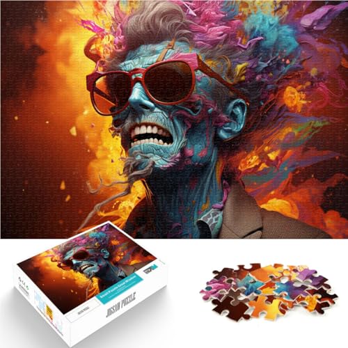 Puzzle mit 1000 Teilen für Erwachsene Gangster-Zombies Heimdekorationspuzzle ganze Familie ab 14 Jahren 26x38cm von BBVNFLIR