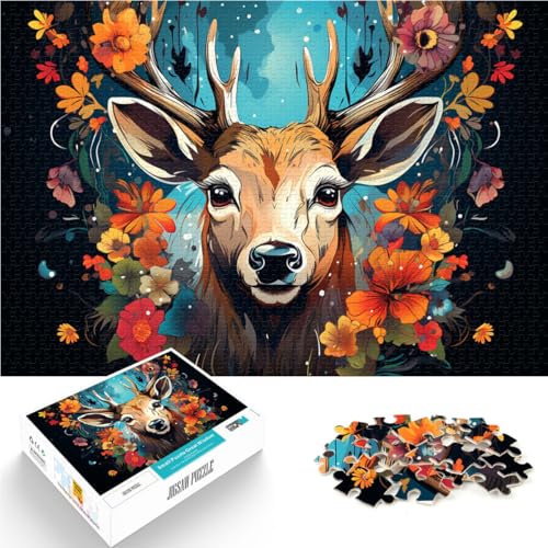 Puzzle mit 1000 Teilen für Erwachsene Hirschmalerei entspannendes intellektuelles Lernspielzeug Heimkunstdekor für Teenager ab 14 Jahren 50x75cm Puzzle mit 1000 Teilen für Erwachsene Hirschmalerei entspannendes intellektuelles Lernspielzeug Heimkunstdekor für Teenager ab 14 Jahren 50x75cm von BBVNFLIR