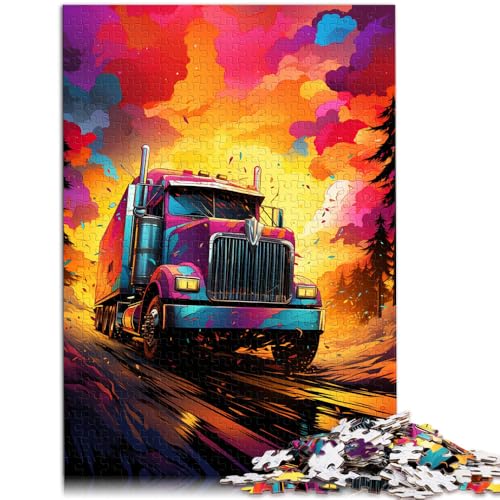 Puzzle mit 1000 Teilen für Erwachsene LKW Denkspiel Spaß bei Aktivitäten zu Hause Geburtstagsgeschenk Reisegeschenk geeignet für Jugendliche ab 14 Jahren 26x38cm von BBVNFLIR