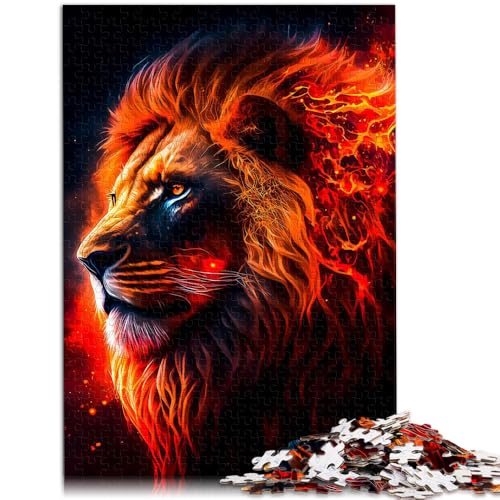 Puzzle mit 1000 Teilen für Erwachsene Löwe dekomprimierendes intellektuelles Lernspielzeug tolles Geschenk für Spiele geeignet für Teenager ab 14 Jahren 26x38cm von BBVNFLIR