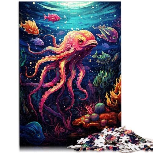 Puzzle mit 1000 Teilen für Erwachsene Mal-Oktopus-Puzzle mit passendem Poster und Quizblatt für Teenager ab 14 Jahren 26x38cm Puzzle mit 1000 Teilen für Erwachsene Mal-Oktopus-Puzzle mit passendem Poster und Quizblatt für Teenager ab 14 Jahren 26x38cm von BBVNFLIR