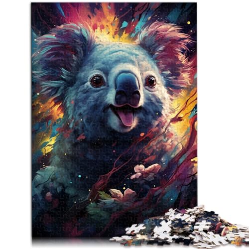 Puzzle mit 1000 Teilen für Erwachsene Psychedelischer Koala Stressabbau-Spielzeug Herausforderung der Gehirnintelligenz süchtig machendes Spielzeug für 14-Jährige 26x38cm von BBVNFLIR