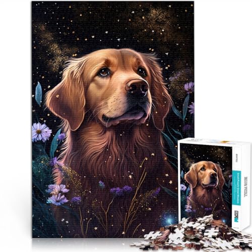Puzzle mit 1000 Teilen für Erwachsene Weltraum-Golden Retriever Denkspiel Familienspiel Stressabbau schwierige Herausforderung 26x38cm Puzzle mit 1000 Teilen für Erwachsene Weltraum-Golden Retriever Denkspiel Familienspiel Stressabbau schwierige Herausforderung 26x38cm von BBVNFLIR