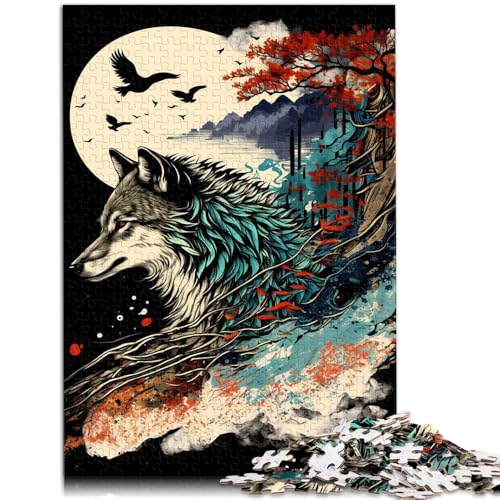 Puzzle mit 1000 Teilen für Erwachsene Wolf-Denkspiel Spaß für zu Hause Aktivitäten Geburtstagsgeschenk Reisegeschenk für Teenager ab 14 Jahren 50x75cm von BBVNFLIR