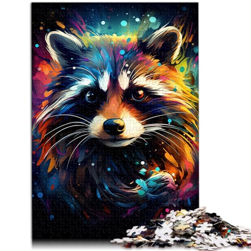 Puzzle mit 1000 Teilen für Erwachsene bunter Waschbär zum Entspannen geistiges Lernspielzeug Geburtstagsgeschenk für Teenager ab 14 Jahren 50x75cm Puzzle mit 1000 Teilen für Erwachsene bunter Waschbär zum Entspannen geistiges Lernspielzeug Geburtstagsgeschenk für Teenager ab 14 Jahren 50x75cm von BBVNFLIR