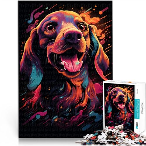 1000-teiliges Puzzle für Erwachsene Dackel-Hundespielzeug Denkspiel herausfordernd zu vervollständigen Aber lustig und humorvoll für Kinder ab 14 Jahren 50x75cm von BBVNFLIR
