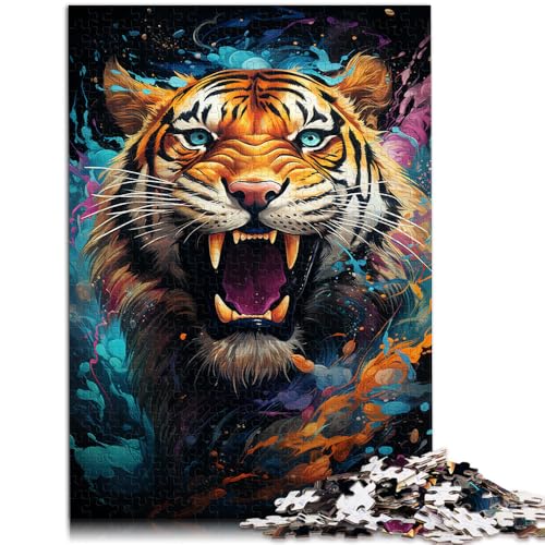 Puzzle für Erwachsene mit 1000 Teilen Galaxy Tiger pädagogische Herausforderung Lernspiel für Geburtstag Weihnachten für Teenager ab 14 Jahren 50x75cm von BBVNFLIR