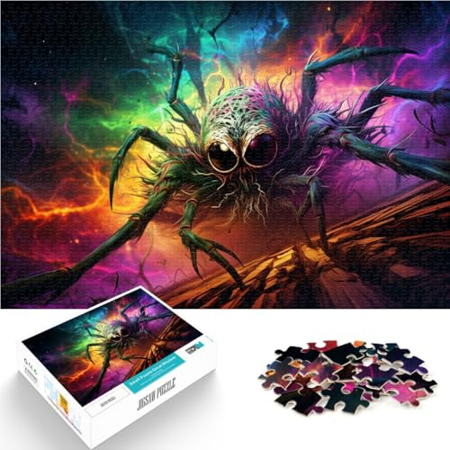 Puzzle für Erwachsene 1000 Teile Bunte Spinne Heimdekoration Puzzle-Spielzeug Herausforderung der Gehirnintelligenz süchtig machendes Spielzeug 50x75cm von BBVNFLIR