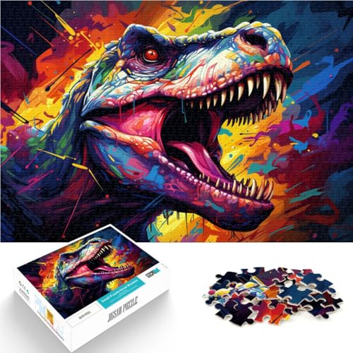 1000-teiliges Puzzle für Erwachsene farbenfrohe Dinosaurierkunst Handgeschwindigkeitswettbewerb Familienspiel Stressabbau schwierige Herausforderung 50x75cm 1000-teiliges Puzzle für Erwachsene farbenfrohe Dinosaurierkunst Handgeschwindigkeitswettbewerb Familienspiel Stressabbau schwierige Herausforderung 50x75cm von BBVNFLIR