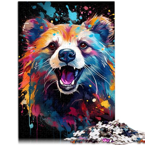 Puzzles für Erwachsene 1000 Teile Bär Spielzeug Lernspiele Stressabbau ganze Familie 26x38cm von BBVNFLIR