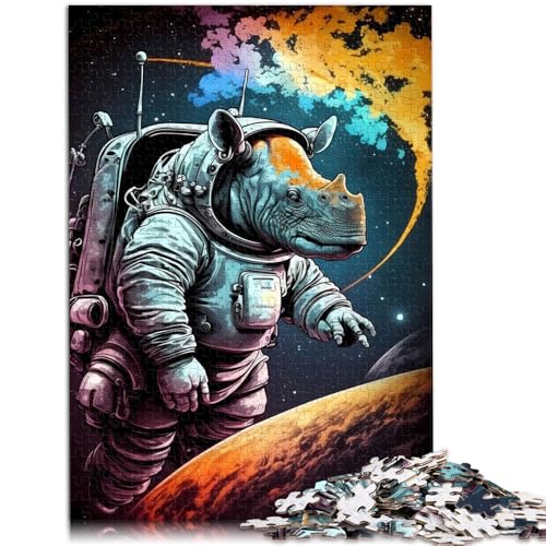 Puzzles für Erwachsene 1000 Teile Cool Rhino Home Lernspiele DIY Spielzeug ganze Familie 26x38cm von BBVNFLIR