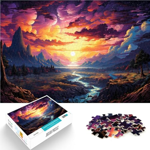 Puzzles für Erwachsene 1000 Teile Fantasie Sonnenuntergang Landschaft DIY Puzzle Spielzeug ganze Familie 50x75cm Puzzles für Erwachsene 1000 Teile Fantasie Sonnenuntergang Landschaft DIY Puzzle Spielzeug ganze Familie 50x75cm von BBVNFLIR