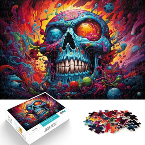 Puzzles für Erwachsene 1000 Teile Farbige Malerei Kunst Stressabbau Gehirnintelligenz Herausforderung süchtig machendes Spielzeug 26x38cm von BBVNFLIR