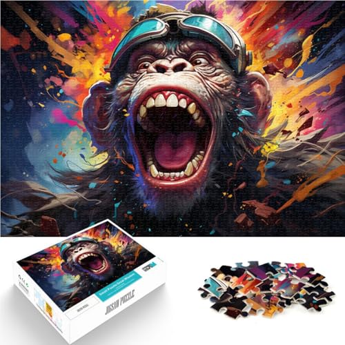 Puzzles für Erwachsene 1000 Teile Kunst Pilot AFFE Spielzeug Denkspiel Stressabbau Urlaub zu Hause Zeit totschlagen Geeignet für und Jugendliche ab 14 Jahren 50x75cm von BBVNFLIR