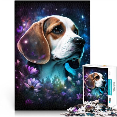 Puzzles für Erwachsene 1000 Teile Space Beagle DIY Puzzle Toys Helfen Sie dem Gehirn süchtig machende Spielzeuge zu trainieren um Geduld zu fördern 26x38cm von BBVNFLIR