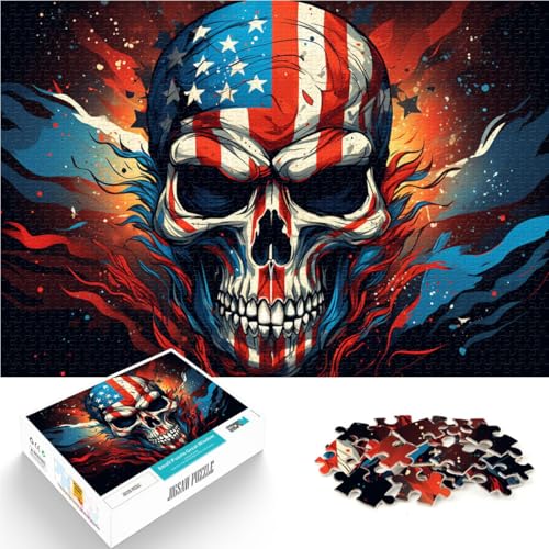 Puzzles für Erwachsene 1000 Teile Totenkopf-Spielzeug intellektuelles Spiel Helfen Sie dem Gehirn süchtig machende Spielzeuge zu trainieren um Geduld zu fördern 50x75cm von BBVNFLIR