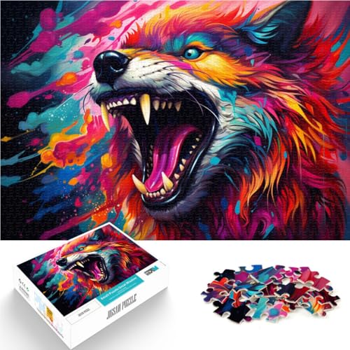 Puzzles für Erwachsene 1000 Teile Wolfsspielzeug Denkspiel Helfen Sie dem Gehirn süchtig machende Spielzeuge zu trainieren um Geduld zu fördern 50x75cm von BBVNFLIR