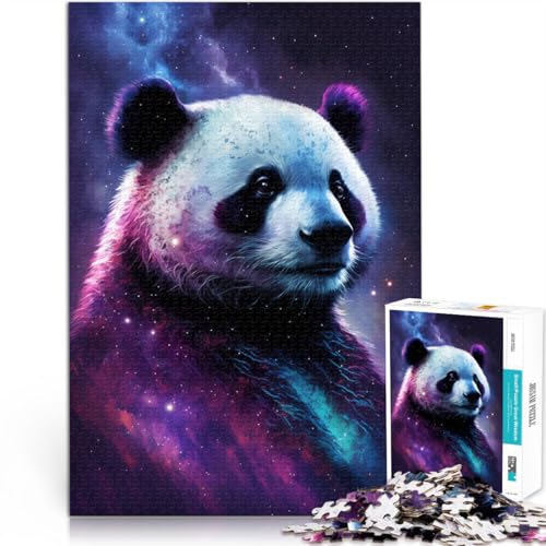 Puzzle 1000 Teile für Erwachsene Galaxie-Tiere Panda Stressabbau-Spielzeug Wanddekoration einzigartige Geburtstags 50x75cm von BBVNFLIR