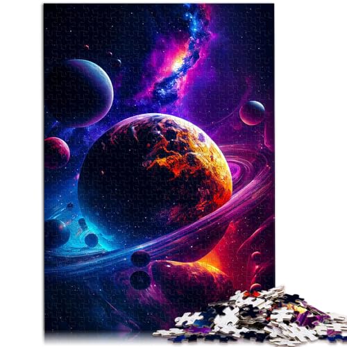 Puzzles mit 1000 Teilen für Erwachsene Galaxy-Spielzeug zum Stressabbau Helfen Sie dem Gehirn süchtig machende Spielzeuge zu trainieren um Geduld zu fördern 26x38cm von BBVNFLIR