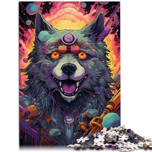 1000-teiliges Puzzle für Erwachsene mit bösem Hund pädagogisches Spielzeug zum Stressabbau ganze Familie 50x75cm von BBVNFLIR