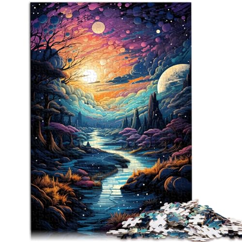 Puzzle für Erwachsene 1000 Teile wunderschöne Mondlichtlandschaft Lernspiele Heimdekorationspuzzle geeignet für Jugendliche ab 14 Jahren 50x75cm Puzzle für Erwachsene 1000 Teile wunderschöne Mondlichtlandschaft Lernspiele Heimdekorationspuzzle geeignet für Jugendliche ab 14 Jahren 50x75cm von BBVNFLIR