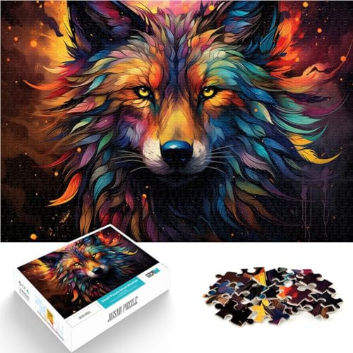 Puzzle für Erwachsene mit 1000 Teilen Wolf Denkspiel jedes Teil ist einzigartig – anspruchsvolles unterhaltsames Familienspiel geeignet für Jugendliche ab 14 Jahren 50x75cm von BBVNFLIR