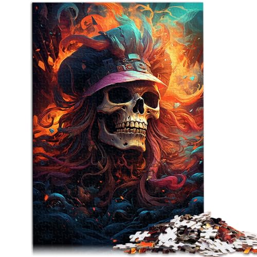 1000-teiliges Puzzle für Erwachsene EIN Skelett-Piratenkapitän Lernspielzeug Geburtstagsgeschenk Geeignet für Teenager ab 14 Jahren 50x75cm von BBVNFLIR